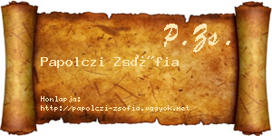 Papolczi Zsófia névjegykártya